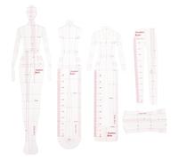 Happyyami Regla de Corte de Costura y Diseño Humanoide para Mujeres, Plantilla Curva de Plástico para Patchwork y Patronaje de Ropa, Herramienta Ligera para Confección