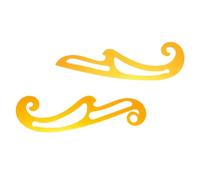 Happyyami Reglas de Costura Patronaje Curva de Plástico 2piezas para DIY Función de Dibujo de Bolsillos y Cuellos, Herramienta Práctica para Diseño y Confección