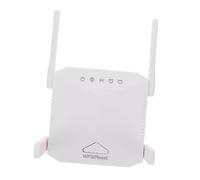 Happyyami Repetidor WiFi 300mbps 4 Antenas para Hogar, Señal Inalámbrica Reforzada, Extensible y Estable, Color Claro Europeo, Compatible Ac220-240v, Adecuado para Mejorar Cobertura