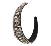 Happyyami Sombreros De Moda Diadema Ancha Para Mujer Gemas De Imitación y Joyas Diadema De Lujo Cabello Para Fiestas Especiales