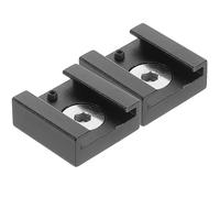 Happyyami Soporte de Zapata para Cámara DSLR 1/4 Pulgada Adaptador Multifuncional con Material de Aleación de Aluminio para Luz LED Monitor y Color Negro 2 Piezas