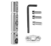 Happyyami Soporte Extensible Multifuncional para Espejo Retrovisor de Motocicleta Blanco, Compatible Motos Eléctricas, Barra de Luz Decorativa para Mayor Seguridad Nocturna y Soporte Móvil