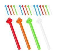 Happyyami Soportes para Perchas de Plástico Multifuncionales para Jaulas de Pájaros, 20 Piezas Palos para Afilar Garras y Descanso para Patas, Ideales para Periquitos y Canarios en Jaulas
