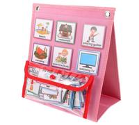 Happyyami Tabla de rutina diaria para niños: Horario visual - Tabla de rutina para niños pequeños: Mañana, hora de dormir, responsabilidad, horario diario, tablero rosa