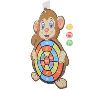 Happyyami Tablero de Dardos Adhesivo para Niños Pequeño con Bolas Pegajosas 3 Unidades Diseño Mono Juguete de Interior Juego Deportivo Familiar para Desarrollo Coordinación Mano-Ojo