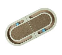 Happyyami Tablero Rascador Plegable De Cartón para Gatos Alfombra De Arañazo Pelota para Proteger Muebles y Satisfacer El Instinto De Rasguño De Tu Mascota