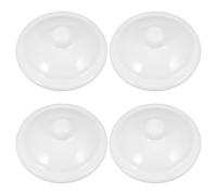 Happyyami Tapas para Tazas de Esmalte de Color Blanco, Juego de 4 Piezas Función Antigoteo y Antileak, Accesorio para Uso en Oficina y Cocina