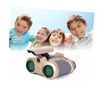 Happyyami Telescopio Binocular 4X30 Luz para Niños Nocturna Juguete Educativo para Conciertos y Excursiones Plegable Diseño Compacto Color Negro