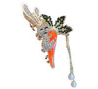 Happyyami Tocado de clip de zanahoria accesorios decoración conejitos pasadores de conejo y zanahoria pinza de pelo de conejo Decoraciones para el cabello pinza de pelo para mujer Metal