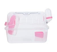 Happyyami Transportín para Hámster De Transparente Jaula Portátil para Pequeñas Estuche De para Hámster y Animales Diseño Multifuncional y Práctico para