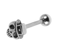 Happyyami uña de lengua de cráneo tuercas pendientes espárrago de punta anillos de cejas para hombres anillos en las cejas perno prisionero de la lengua Acero inoxidable
