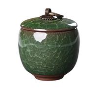 Happyyami Urna Cerámica para Cenizas De Mascotas Cinerario Sellado para Perros Recipiente De Huesos Cerámica Compacto y Práctico