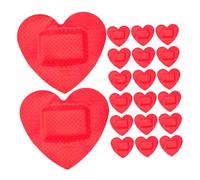 Happyyami Vendajes Adhesivos Forma de Corazón Impermeables, Flexibles, Tamaño 38x35 Mm, 25 Unidades, Parches Autoadhesivos para Cuidado de Heridas, Uso en Exteriores y Primeros Auxilios