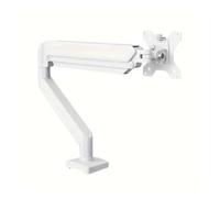 HAPRSLIKG Soporte for un solo monitor, admite hasta 32 pulgadas, cada pantalla pesa 19,8 libras, soporte de escritorio for computadora, TV ajustable(White)