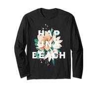 Hapuna Beach Diseño Floral Hapuna Beach HI Manga Larga