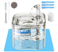 HAPUP Fuente para Gatos Automática Bebedero Gatos Fuente Agua Gatos Silenciosa Fuente Gatos Agua 2,2L con 2 Modos Sistema de Filtración Múltiple Bomba de Agua para Gato Mascotas