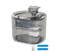 HAPUP Fuente para Gatos Bebedero Gatos Automático Silenciosa 2,2L Fuente Gato con 2 Modos de Flujo Agua Filtración Quíntuple Bomba de Agua Adaptador UE Cepillo y Filtro Fuente Gatos