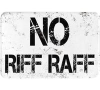 HAQEPO Wje-A01 - Cartel de metal vintage con texto en inglés "No Riff Raff" para decoración de pared, regalos divertidos para el hogar, cocina, garaje, baño, granja, jardín, bar, cafetería, pósteres