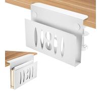 HAQIUHETO Organizador Escritorio Soporte portatil Vertical Laptop Stand Hecho de Acero, no Requiere perforación, se Adapta a MacBook Pro/Air, iPad, Libros Negro