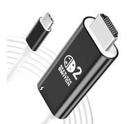 HAQIUHETO Switch TV Adapter for Switch 22.2.0」,4K & 1080P Play & Laden Type C PD100W Laden, Mini Travel TV Cable for Switch Serie/Steam Deck, Fácil de transportar, Sin Verz (Negro/Blanco)