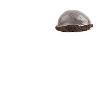 Hår för män Prótesis capilar masculina de 0,06 a 0,08 mm, piel fina, tupé for hombre, nudos dobles, línea de cabello natural, bucle en V, base de PU, sistema de reemplazo de cabello humano liso Toupé