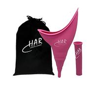 HAR LONDON FASHION Embudo femenino - Embudo para orinar - Embudo portátil reutilizable para mujer (rojo)