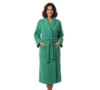 HaraDeco Albornoz Unisex 100% Algodón 380gsm de Rizo Suave y Alta Absorción Para Mujer Hombre, Bata de Baño Ligera para Ducha Hogar Spa y Hotel