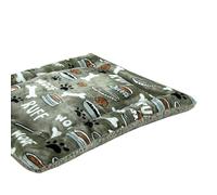 HaraDeco Pack 2 Manta Colchoneta Cama para Perro Grande, Alfombrilla de Borrego Invierno para Perros Gatos para Regalo Navidad(Gris Plato, 70x120cm)