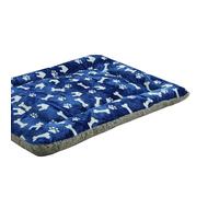 HaraDeco Pack 2 Manta Colchoneta Cama para Perro Pequeño, Alfombrilla de Borrego Invierno para Perros Gatos para Regalo Navidad(Azul Hueso, 45x65cm)