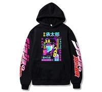 Harajuku Anime JoJo's Bizarre Adventure Sudadera con Capucha 3D Kujo Jotaro Pullover de Manga Larga Kakyoin Noriaki Sudadera con Bolsillo de Gran tamaño
