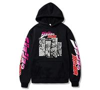 Harajuku Anime JoJo's Bizarre Adventure Sudadera con Capucha 3D Kujo Jotaro Pullover de Manga Larga Kakyoin Noriaki Sudadera con Bolsillo de Gran tamaño