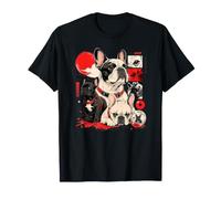 Harajuku Bulldog Francés Urban Kawaii Dog Art Camiseta