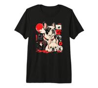 Harajuku Bulldog Francés Urban Kawaii Dog Art Camiseta Premium