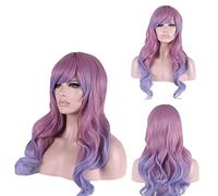 Harajuku ita Pink Purple Ombre Hair Synthetic Long Wavy Cosplay Wig Costume Party Wigs For Women High Temperature Fiber