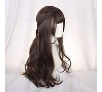 Harajuku Lolita Sweet Daily Wig Gradient Ombre Girl Pelucas rizadas Cosplay Princesa Pelo sintético Color mezclado Largo ondulado Peluca de fiesta E
