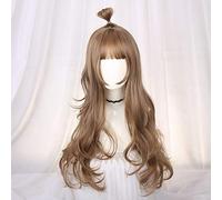 Harajuku Lolita Sweet Daily Wig Gradient Ombre Girl Pelucas rizadas Cosplay Princesa Pelo sintético Color mezclado Largo ondulado Peluca de fiesta D