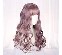 Harajuku Lolita Sweet Daily Wig Gradient Ombre Girl Pelucas rizadas Cosplay Princesa Pelo sintético Color mezclado Largo ondulado Peluca de fiesta A