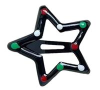 Harajuku - Pinza para el pelo con diseño de lunares, aleación, forma de estrella, para adolescentes y niñas