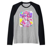 Harajuku Street Fashion Maid Unicorn Anime Girl Camiseta Manga Raglan