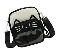 Harajukus Itabag Lovely Cats - Bolso cruzado para teléfono móvil, estilo japonés, hombro para exhibición de pines, Black