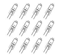 Haraqi 12 bombillas halógenas de bajo voltaje (20 W, 12 V, G4, 240 lúmenes, 2800 K-100Ra, alto CRI, luz blanca cálida, sin parches, base de dos pines, cápsula transparente,