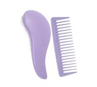 harayaa 2x peine para desenredar el cabello, juego de peines para el cabello, elimina nudos y, peines compactos de dientes anchos, peine de estilismo, PÚrpura