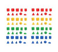 harayaa 80 Piezas de Figuras Geométricas Sólidas en 3D, Material Didáctico para El Aprendizaje Temprano de Matemáticas.