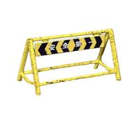 harayaa Accesorio de Modelo en Miniatura para Señal de Carretera, Simulación de Diorama, Colección, Letrero de Exhibición, Adecuado para Coleccionistas Y, Amarillo Y Negro