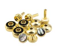 harayaa Accesorios de Trompeta Piezas de Repuesto Portátiles Fácil Instalación Botones de Reparación de Trompeta Profesionales, Dorado