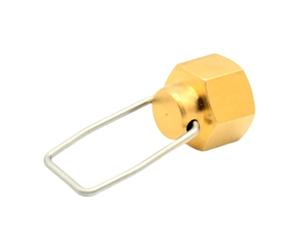 harayaa Adaptador de Tapón Protector Sellado para Bombonas de Gas, Tapón Universal Compacto Fabricado en Latón para Rellenar Bombonas de Gas Propano, con Asa