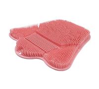 harayaa Alfombrilla para fregar los pies de la ducha, ventosas para la espalda, almohadilla de masaje de baño antideslizante fácil de limpiar, almohadilla de, Rosa