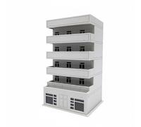 harayaa Architectural Assembly un Prototipo de Casa con Terraza Diseño Moderno y Montaje Rápido Propuesta en Plástico Adecuado, 1/100 Casa con Balcón, 16cm De Alto Incluye Pegatinas para Ventanas