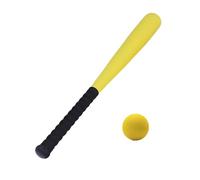harayaa Bate de Béisbol Suave Bate de Espuma Infantil con Pelota Ligera Juguete Educativo Mango Antideslizante para Niños Adecuado para Práctica Casa O Patio, Amarillo