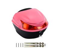 harayaa Baúl Trasero para Motocicleta, Caja de Almacenamiento para Motocicleta, Fácil de Usar, Baúl de Transporte, Caja de Almacenamiento Impermeable, Rosa